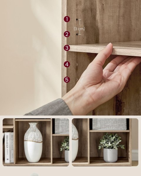 Podłogowy regał na książki 9 półek jasny brąz