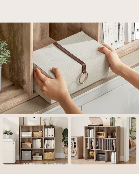 Podłogowy regał na książki 9 półek jasny brąz