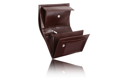 Skórzany portfel męski PPM4 BROWN
