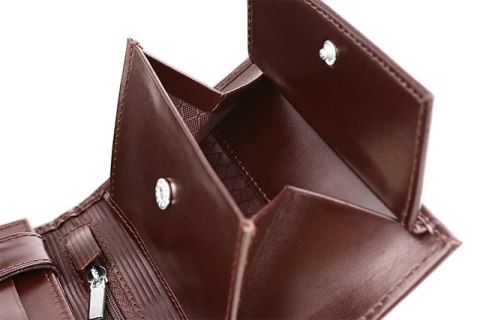 Skórzany portfel męski PPM4 BROWN