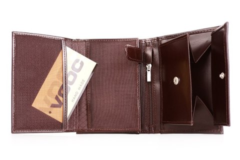 Skórzany portfel męski PPM4 BROWN