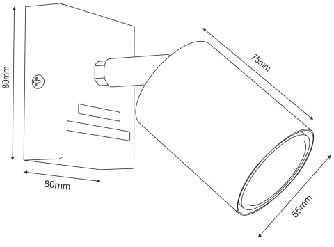 Lampa Sufitowa Spot STRIPER Beżowy Złoty 1xGU10