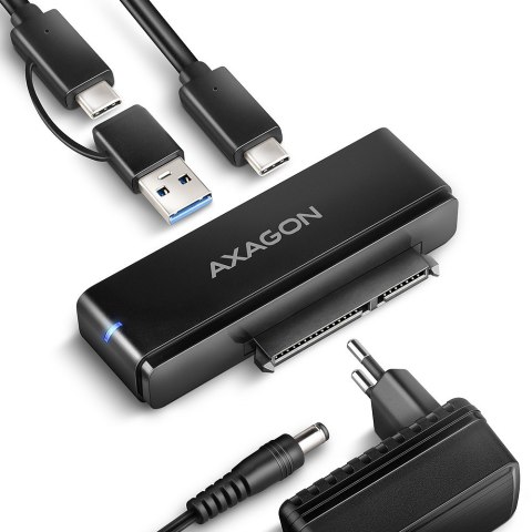 Adapter ADSA-FPX USB-C 10Gbps SATA 6G 2.5/3.5 cala SSD/HDD FASTPORT X, w tym zasilacz, 60cm USB-C/USB-A kabel