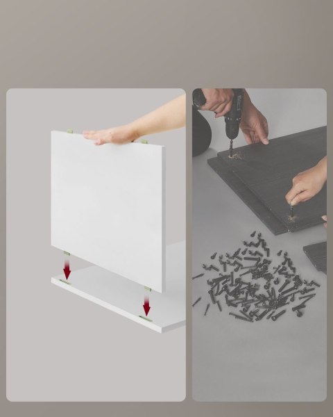 Biała szafka z funkcją ładowania