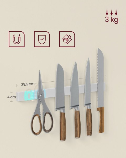 Regał kuchenny z listwą magnetyczną