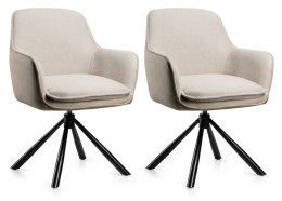 2 krzesła Ciano kremowe z auto powrotem