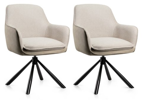 2 krzesła Ciano kremowe z auto powrotem