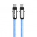 Kabel 2w1 USB C smycz 1m błękitny
