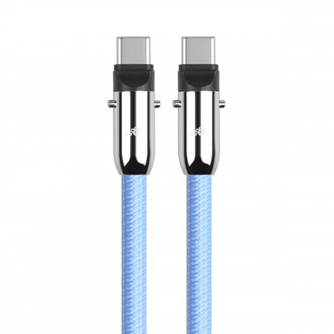 Kabel 2w1 USB C smycz 1m błękitny