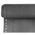 SIATKA CIENIUJĄCA MASKUJĄCA OSŁONA NA OGRODZENIE 140G/M2 1.5X50M CIEMNO SZARA