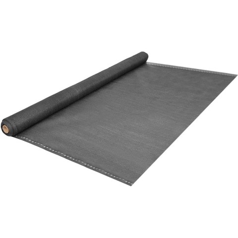 SIATKA CIENIUJĄCA MASKUJĄCA OSŁONA NA OGRODZENIE 140G/M2 1.5X50M CIEMNO SZARA