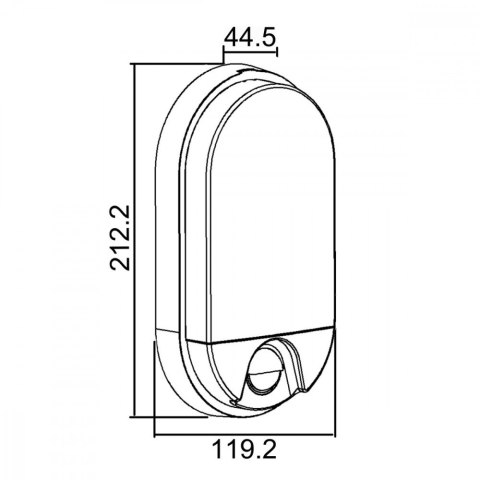 Lampa Led z czujnikiem ruchu 15W MCE340 GR