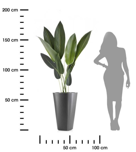 Donica Mora wysoka antracyt 39xh61 cm