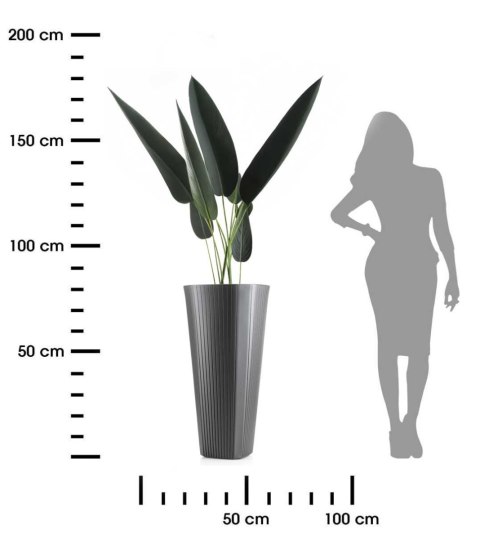 Donica Mora wysoka antracyt 39xh81 cm