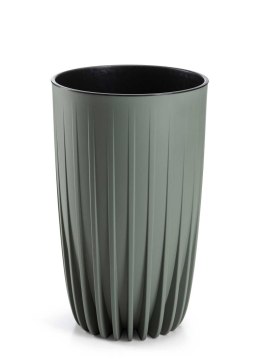 Donica Stripped Wysoka recykling szarozielona 25xh42 cm