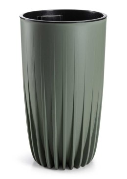 Donica Stripped Wysoka recykling szarozielona 30xh51 cm