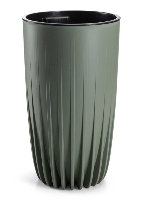 Donica Stripped Wysoka recykling szarozielona 30xh51 cm