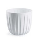 Donica Stripped niska biała 18xh15,6 cm