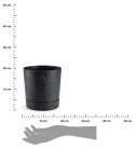 Donica z podstawką Azalea recykling czarny beton 17,5 cm