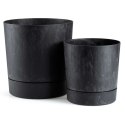 Donica z podstawką Azalea recykling czarny beton 17,5 cm