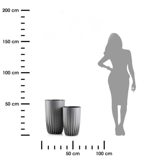 Zestaw donic Stripped wysokie szare