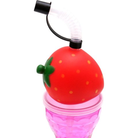 BIDON BUTELKA SPORTOWA ZE SŁOMKĄ 500ML RÓŻOWY EXCELLENT HOUSEWARE