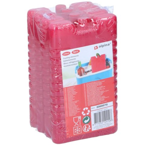 WKŁAD DO LODÓWKI 4X220ML CZERWONY