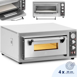 Piec do pizzy elektryczny z kamieniem szamotowym na 4 pizze śr. 25 cm 4200 W