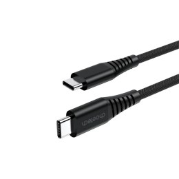 Kabel przewód USB-C-USB-C z organizererm magnetycznym PD 3.1 240W 1.8m - czarny