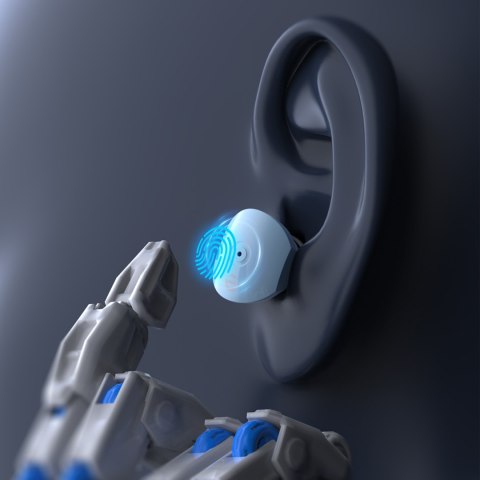 Słuchawki bezprzewodowe TWS Bluetooth 5.3 LightAura VocalSound - niebieskie
