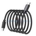 Kabel przewód USB-C 100W PD z organizerem magnetycznym 1.2m - czarny
