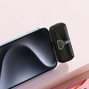 Mini powerbank 5000mAh do telefonu iPhone Lightning i USB-C - czarny