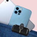 Mini powerbank 5000mAh do telefonu iPhone Lightning i USB-C - czarny