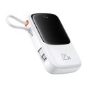 Power bank 10000mAh Qpow Pro+ 22.5W USB-C - biały