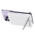 Powerbank 10000mAh indukcyjny magnetyczny z opcją podstawki PD 20W + kabel - biały
