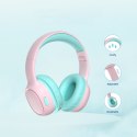 Słuchawki bezprzewodowe KH02 Bluetooth dla dzieci bezpieczne z kontrolą głośności - różowe