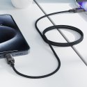 Kabel przewód USB-C z nylonowym oplotem PD 60W 480Mb/s - czarny