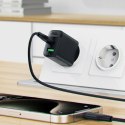 Ładowarka sieciowa A78 GaN USB-A USB-C PD 20W - czarna