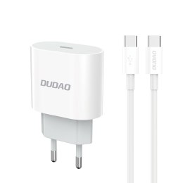 Mała ładowarka sieciowa A14EUC PD 20W USB-C + kabel USB-C - biała