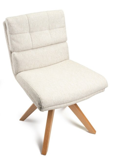 2 krzesła Anise kremowe, drewniane nogi