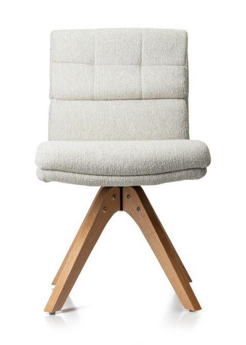 2 krzesła Anise kremowe, drewniane nogi