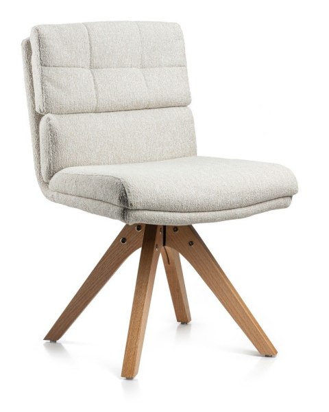 2 krzesła Anise kremowe, drewniane nogi