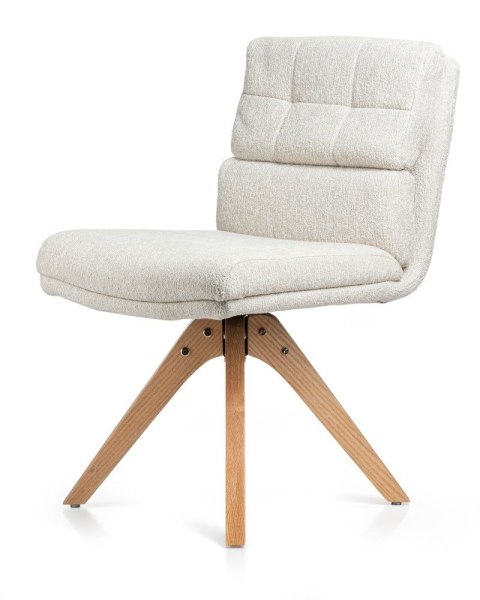 2 krzesła Anise kremowe, drewniane nogi