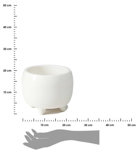 Donica na nóżkach botanica kremowa 23xh18 cm