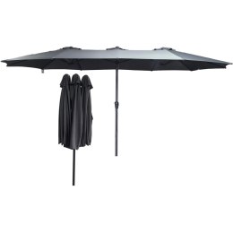 PARASOL OGRODOWY XXXL 2.7x4.6M SZARY SASKA GARDEN