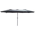 PARASOL OGRODOWY XXXL 2.7x4.6M SZARY SASKA GARDEN