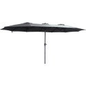 PARASOL OGRODOWY XXXL 2.7x4.6M SZARY SASKA GARDEN