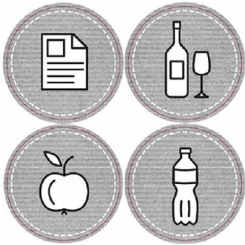 ŚMIETNIK KOSZE NA ŚMIECI 22 L SET 3 SZT. ANTRACYT