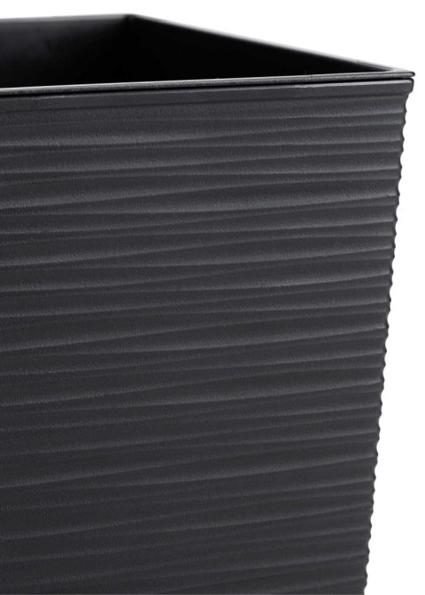 Donica Flore Riflo czarna h25x25 cm