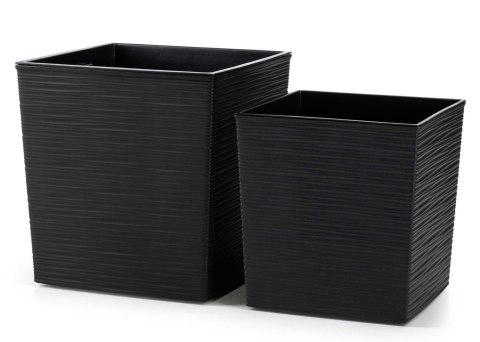 Donica Flore Riflo czarna h25x25 cm